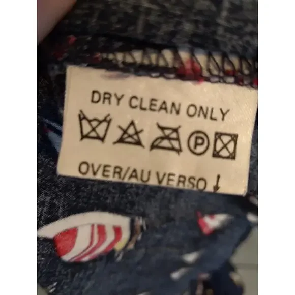 Liz Claiborne Button Up Shirt Blue Allover Sailboat Print Sz 14 Nautical Cruise - Picture 9 of 9